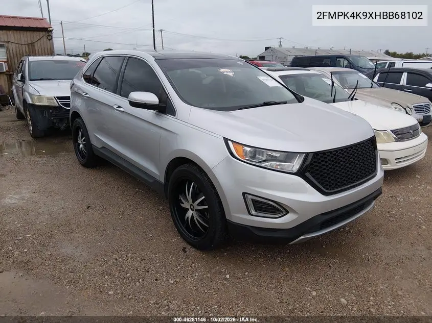 FORD EDGE 2017, VIN 2FMPK4K9XHBB68102