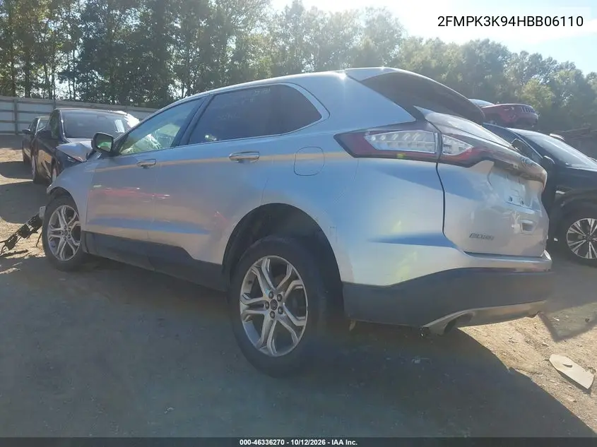 2017 FORD EDGE VIN 2FMPK3K94HBB06110 — фото 3