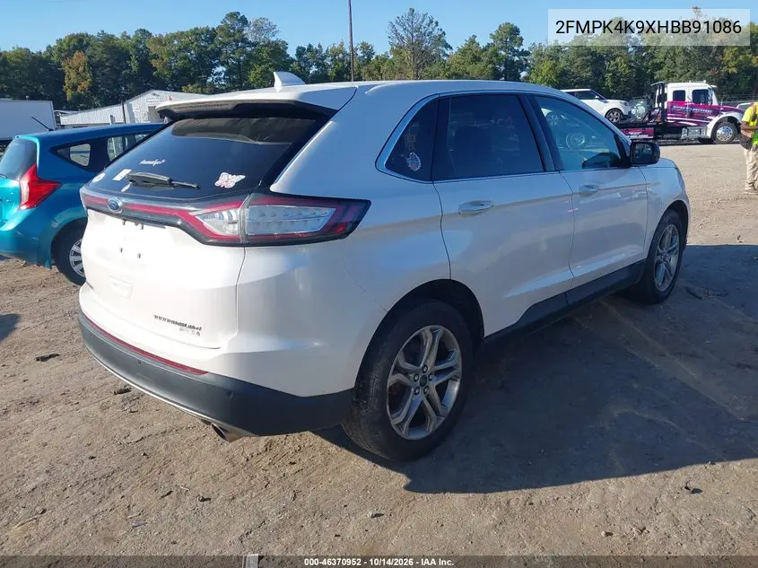 2017 FORD EDGE VIN 2FMPK4K9XHBB91086 — фото 4