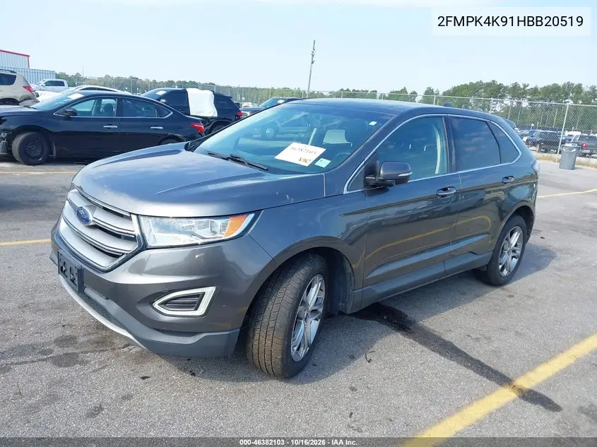 2017 FORD EDGE VIN 2FMPK4K91HBB20519 — фото 2