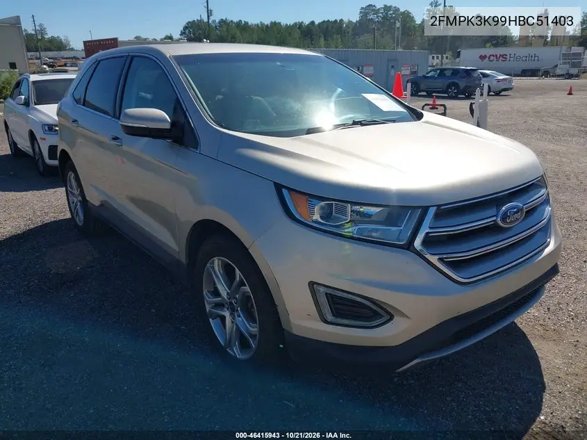 FORD EDGE 2017, VIN 2FMPK3K99HBC51403