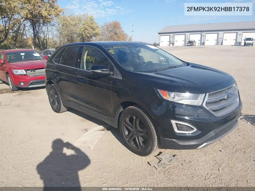 FORD EDGE 2017, VIN 2FMPK3K92HBB17378