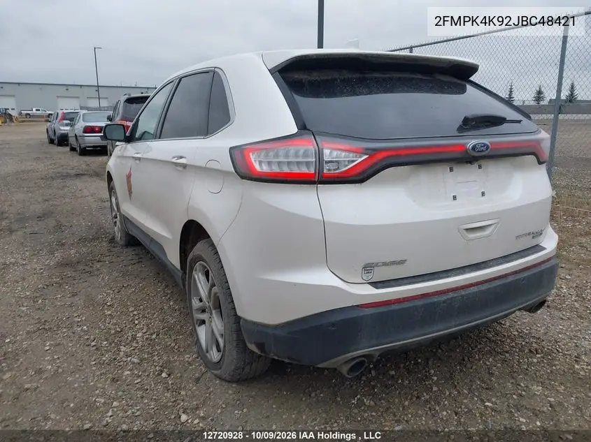 2018 FORD EDGE VIN 2FMPK4K92JBC48421 — фото 3