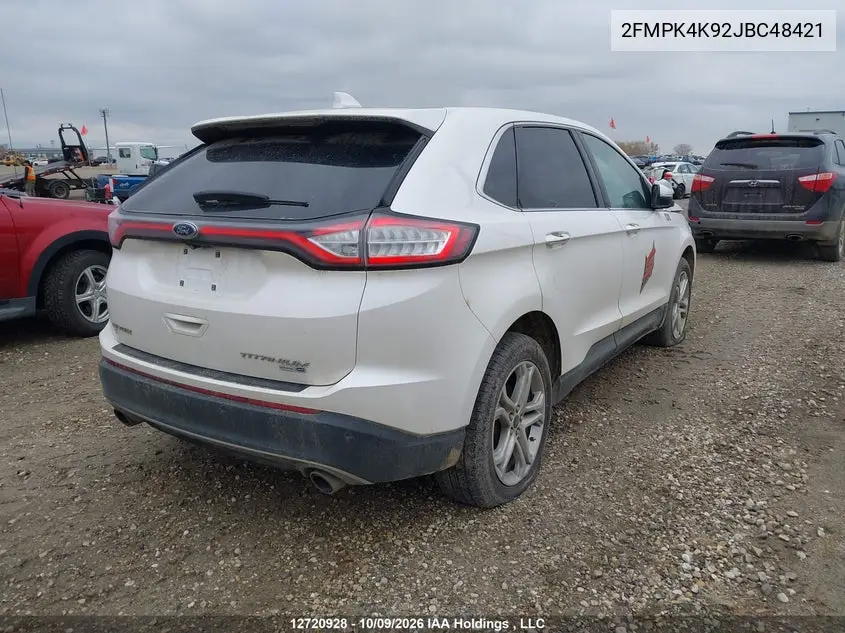 2018 FORD EDGE VIN 2FMPK4K92JBC48421 — фото 4