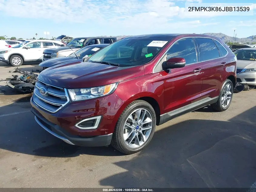 2018 FORD EDGE VIN 2FMPK3K86JBB13539 — фото 2