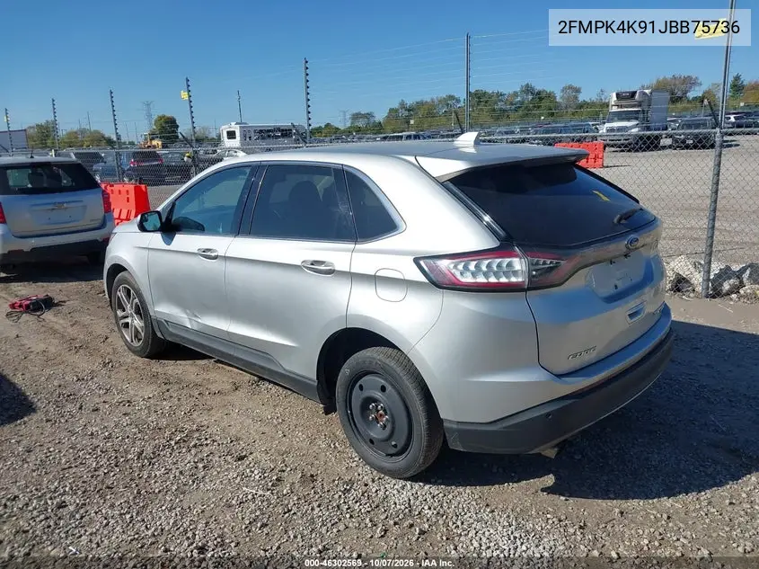 2018 FORD EDGE VIN 2FMPK4K91JBB75736 — фото 3