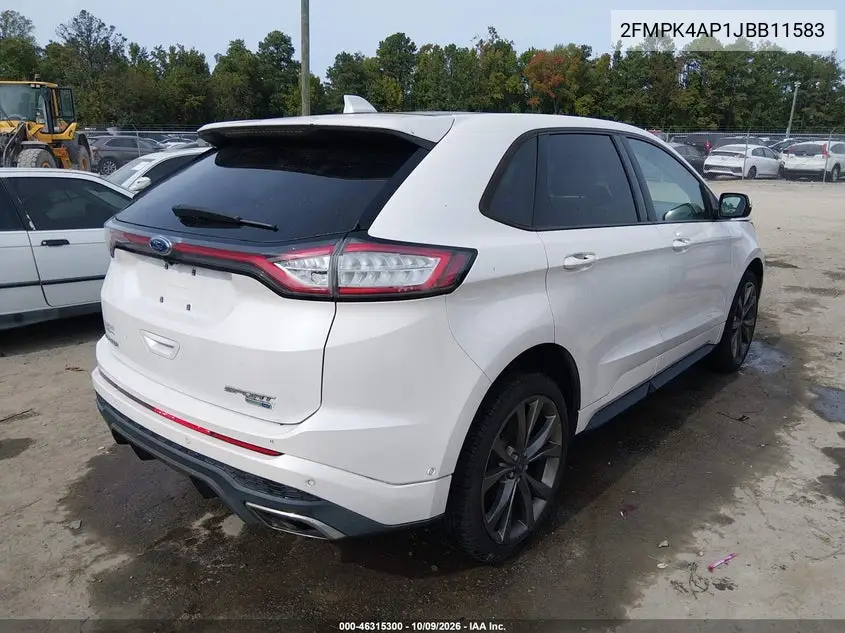 2018 FORD EDGE VIN 2FMPK4AP1JBB11583 — фото 4
