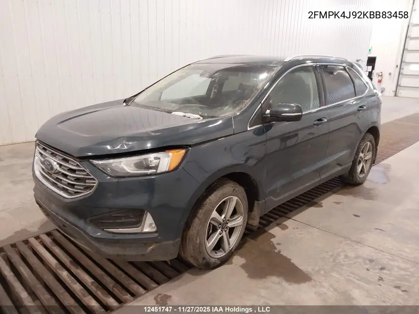 2019 FORD EDGE VIN 2FMPK4J92KBB83458 — фото 2