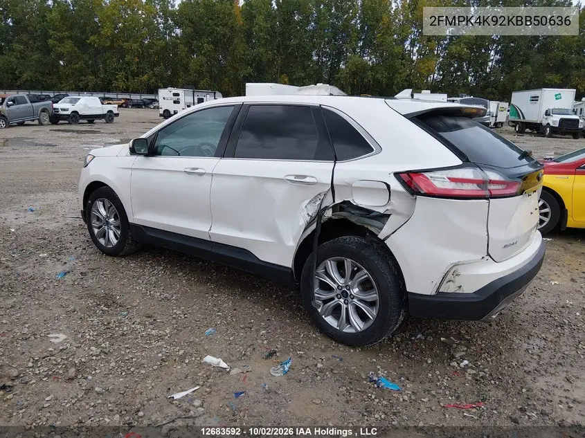 2019 FORD EDGE VIN 2FMPK4K92KBB50636 — фото 3