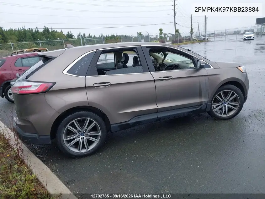 2019 FORD EDGE VIN 2FMPK4K97KBB23884 — фото 4