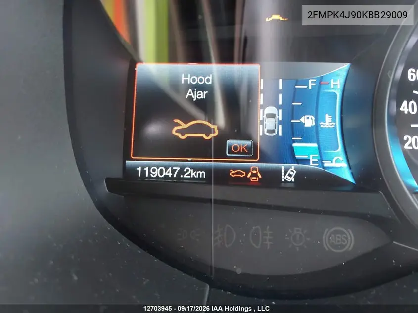 2019 FORD EDGE VIN 2FMPK4J90KBB29009 — фото 15