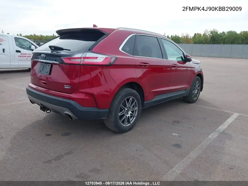 2019 FORD EDGE VIN 2FMPK4J90KBB29009 — фото 4