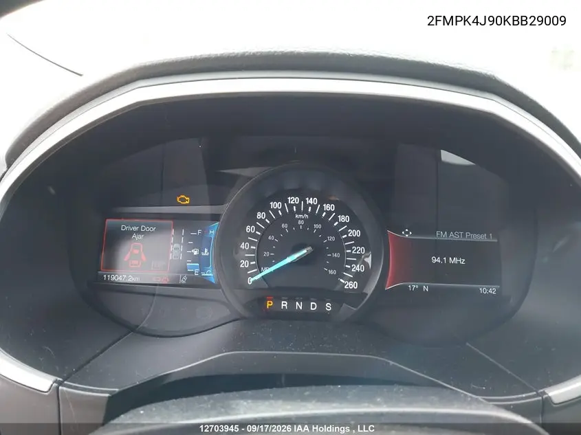 2019 FORD EDGE VIN 2FMPK4J90KBB29009 — фото 7