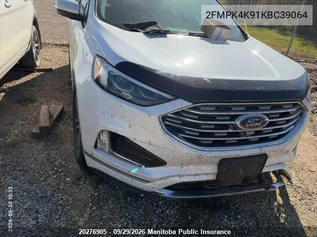 FORD EDGE 2019, VIN 2FMPK4K91KBC39064