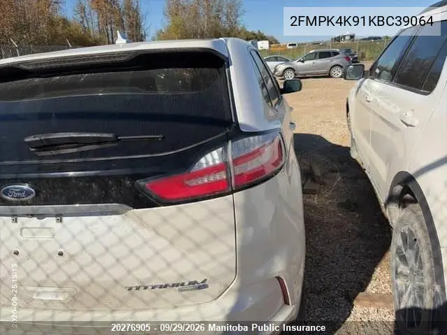 2019 FORD EDGE VIN 2FMPK4K91KBC39064 — фото 4