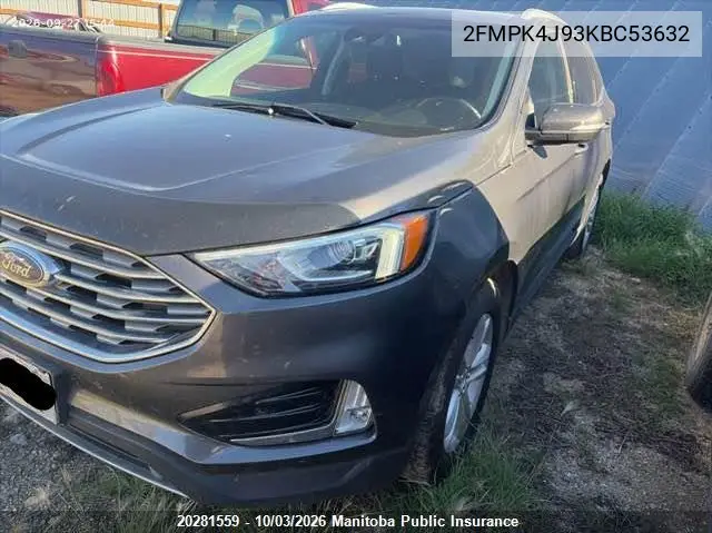 2019 FORD EDGE VIN 2FMPK4J93KBC53632 — фото 2