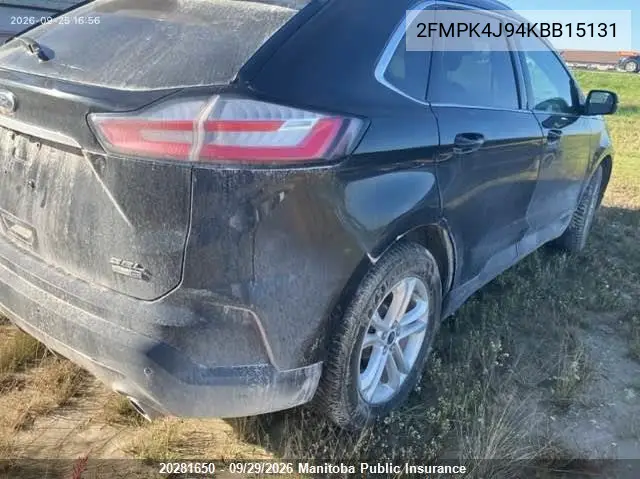 2019 FORD EDGE VIN 2FMPK4J94KBB15131 — фото 4
