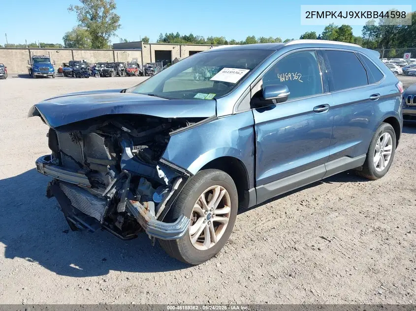 2019 FORD EDGE VIN 2FMPK4J9XKBB44598 — фото 2