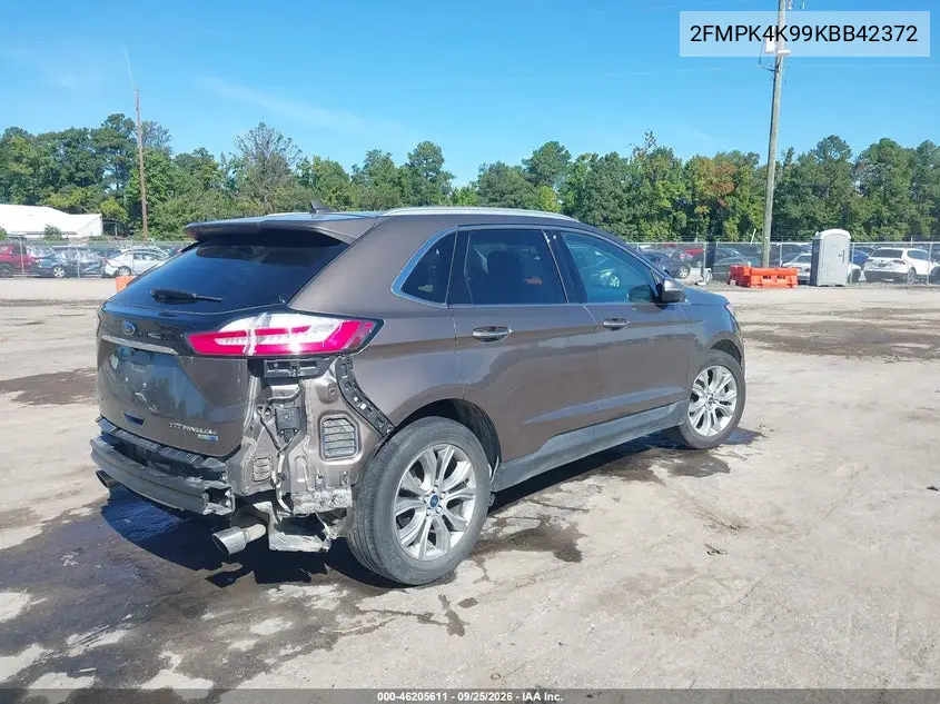 2019 FORD EDGE VIN 2FMPK4K99KBB42372 — фото 4