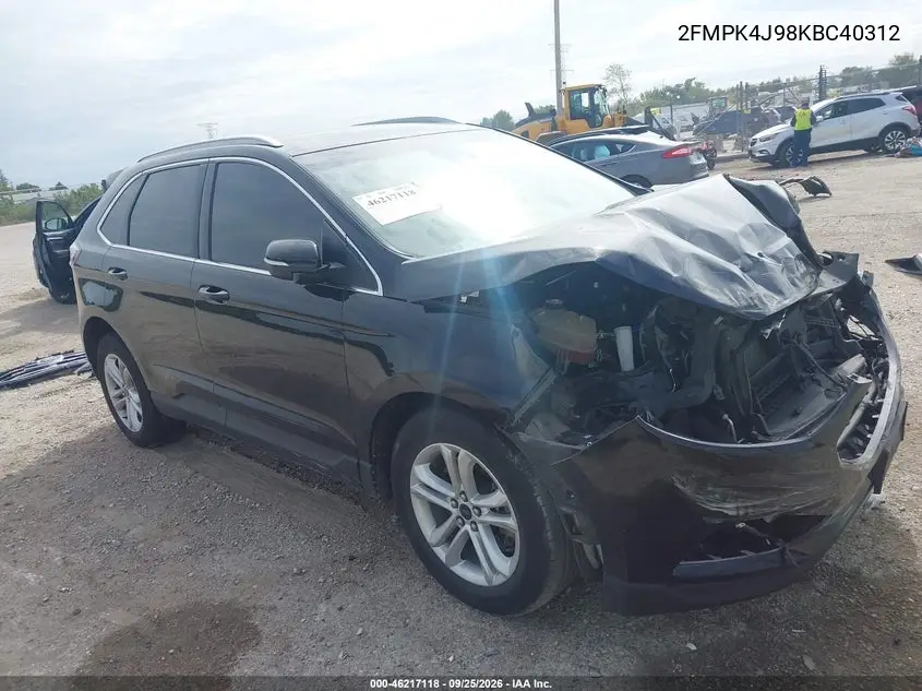 FORD EDGE 2019, VIN 2FMPK4J98KBC40312