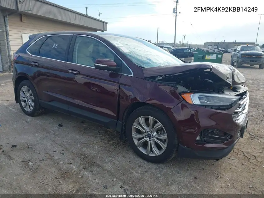 FORD EDGE 2019, VIN 2FMPK4K92KBB14249