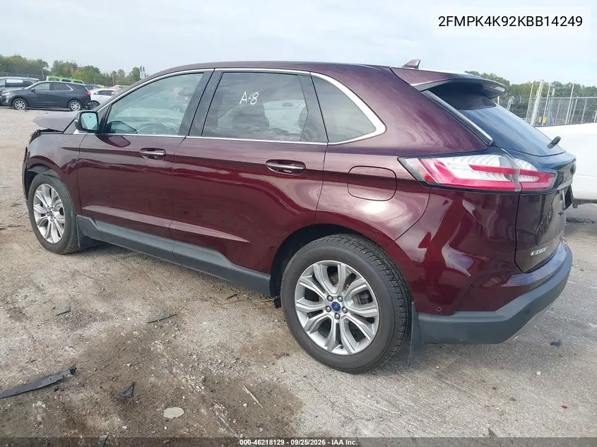 2019 FORD EDGE VIN 2FMPK4K92KBB14249 — фото 3