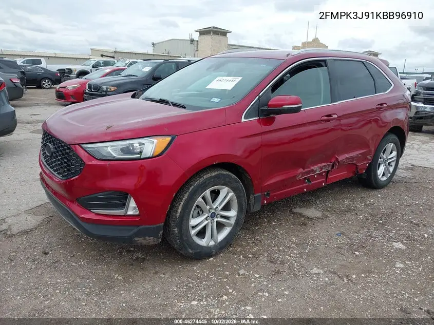 2019 FORD EDGE VIN 2FMPK3J91KBB96910 — фото 2