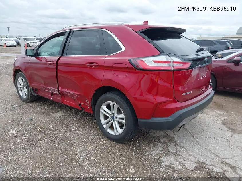 2019 FORD EDGE VIN 2FMPK3J91KBB96910 — фото 3