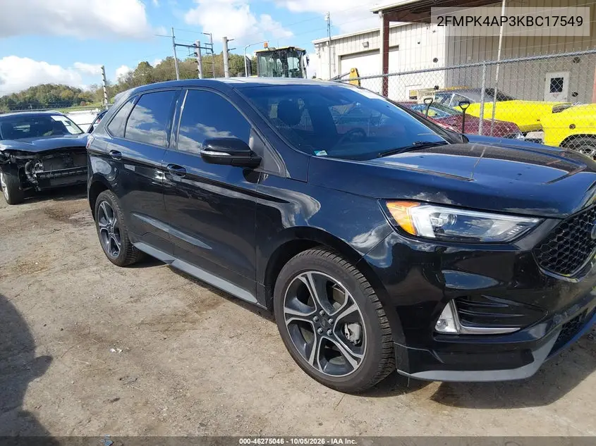 FORD EDGE 2019, VIN 2FMPK4AP3KBC17549
