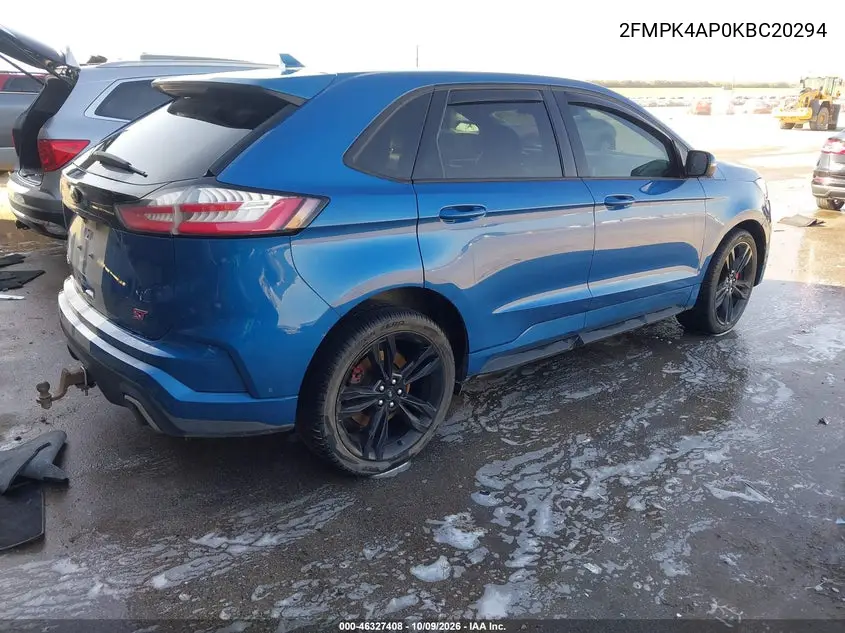 2019 FORD EDGE VIN 2FMPK4AP0KBC20294 — фото 4