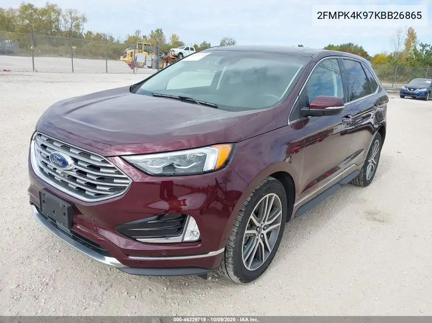 2019 FORD EDGE VIN 2FMPK4K97KBB26865 — фото 2