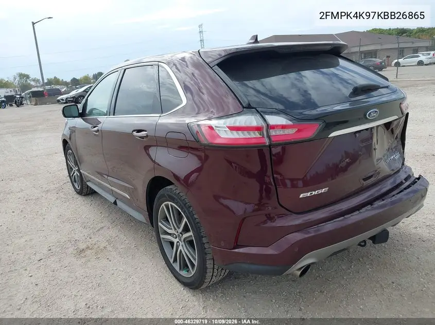 2019 FORD EDGE VIN 2FMPK4K97KBB26865 — фото 3