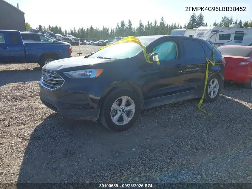 2020 FORD EDGE VIN 2FMPK4G96LBB38452 — фото 2