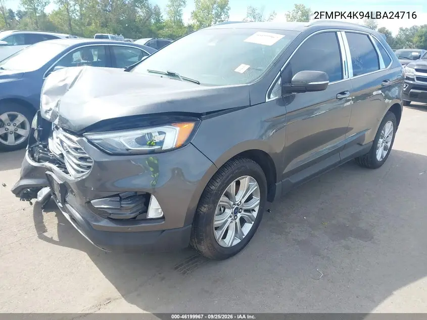 2020 FORD EDGE VIN 2FMPK4K94LBA24716 — фото 2