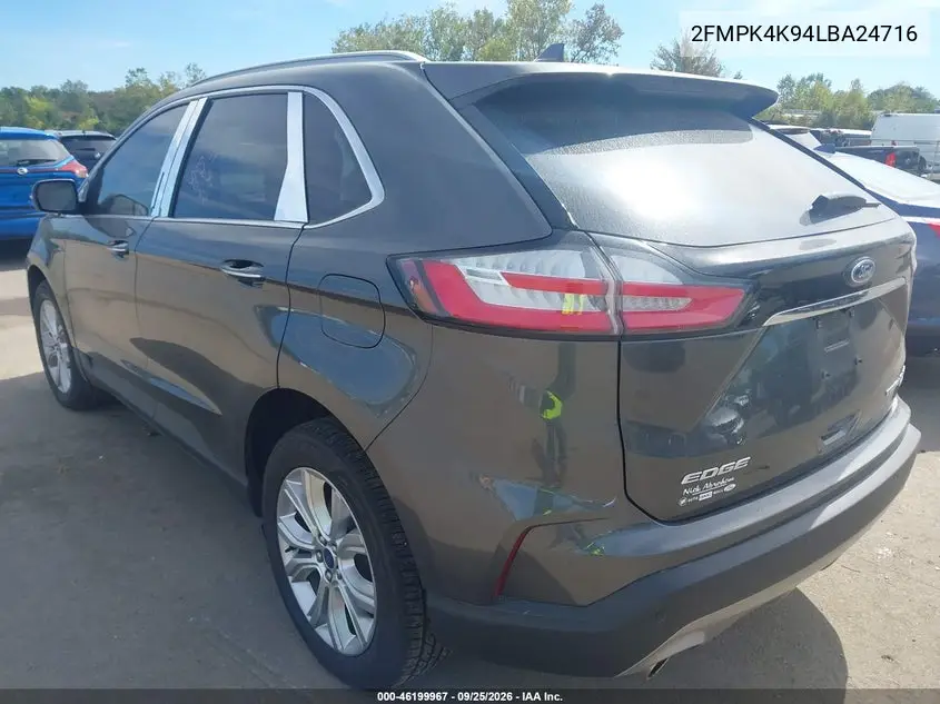 2020 FORD EDGE VIN 2FMPK4K94LBA24716 — фото 3