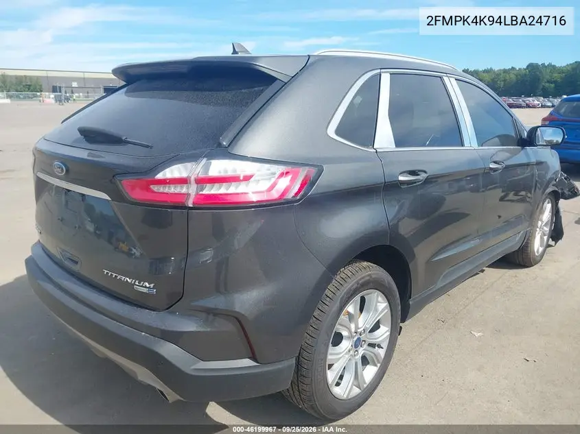 2020 FORD EDGE VIN 2FMPK4K94LBA24716 — фото 4