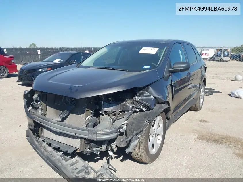 2020 FORD EDGE VIN 2FMPK4G94LBA60978 — фото 2
