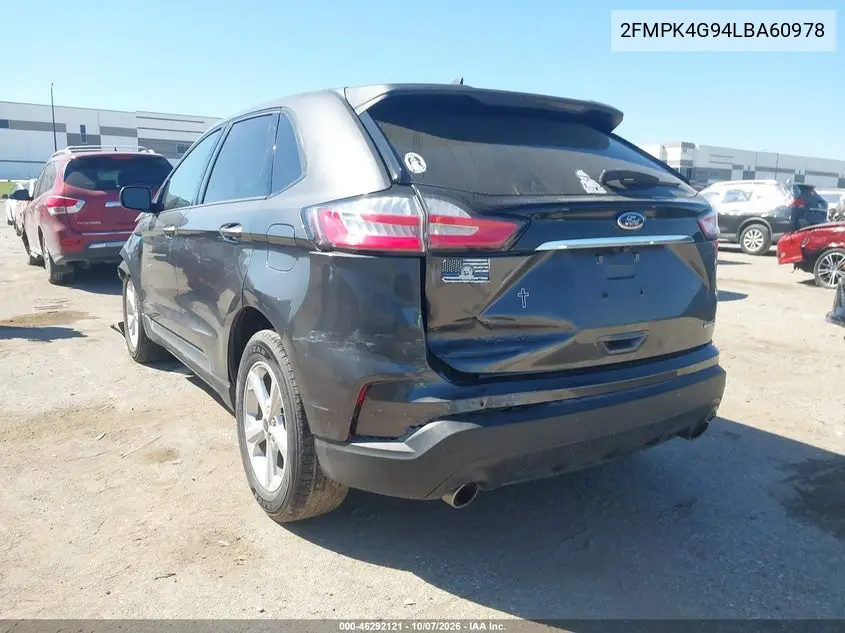 2020 FORD EDGE VIN 2FMPK4G94LBA60978 — фото 3