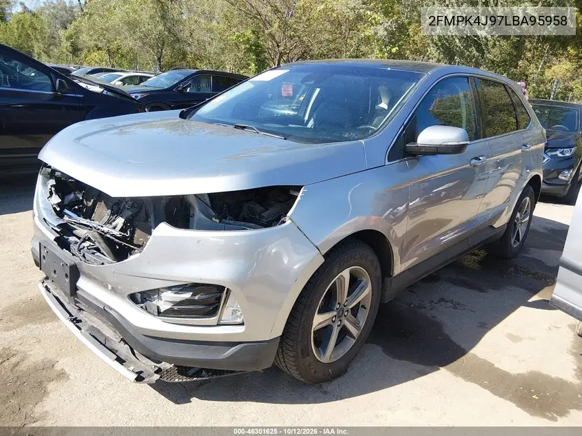 2020 FORD EDGE VIN 2FMPK4J97LBA95958 — фото 2