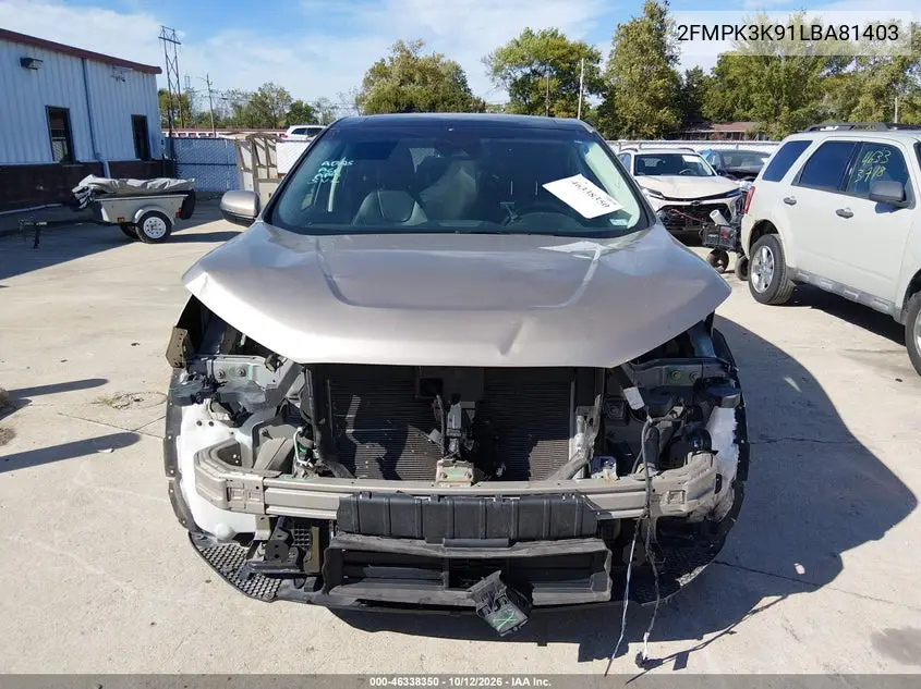 2020 FORD EDGE VIN 2FMPK3K91LBA81403 — фото 13