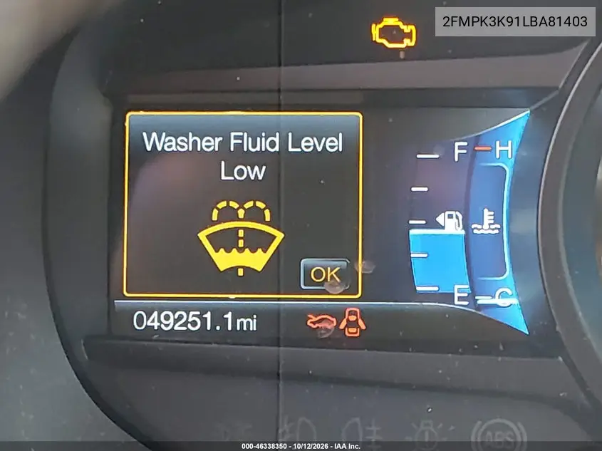 2020 FORD EDGE VIN 2FMPK3K91LBA81403 — фото 16