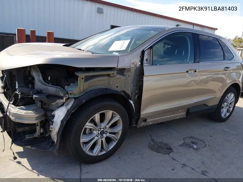 2020 FORD EDGE VIN 2FMPK3K91LBA81403 — фото 18