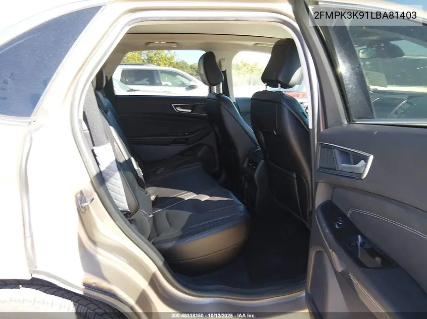 2020 FORD EDGE VIN 2FMPK3K91LBA81403 — фото 8
