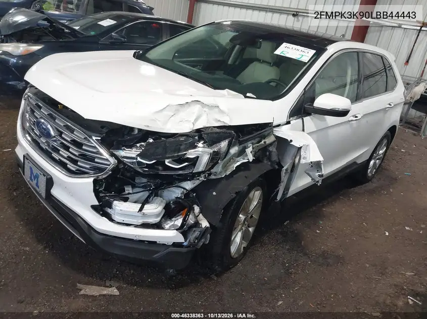 2020 FORD EDGE VIN 2FMPK3K90LBB44443 — фото 2