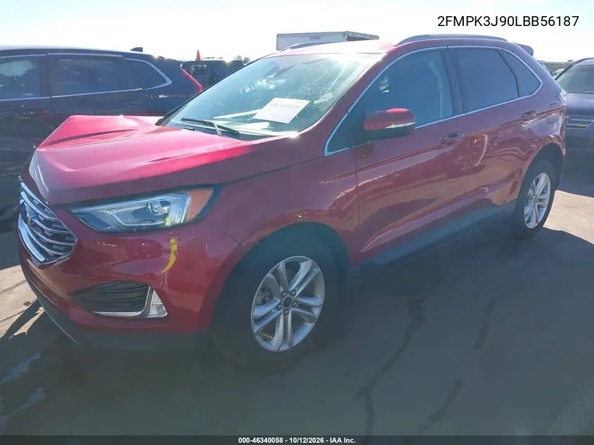 2020 FORD EDGE VIN 2FMPK3J90LBB56187 — фото 2