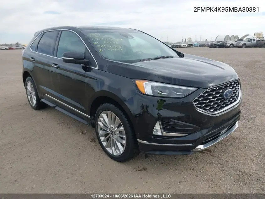 FORD EDGE 2021, VIN 2FMPK4K95MBA30381