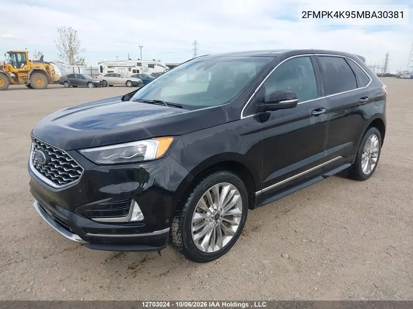 2021 FORD EDGE VIN 2FMPK4K95MBA30381 — фото 2