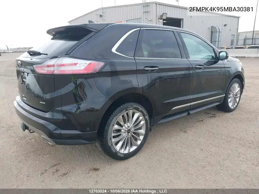 2021 FORD EDGE VIN 2FMPK4K95MBA30381 — фото 4
