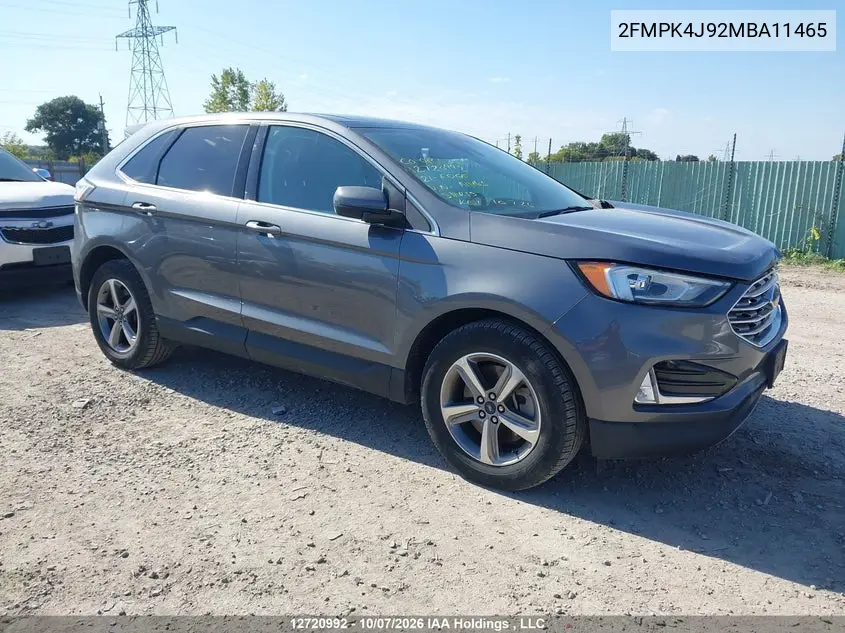 FORD EDGE 2021, VIN 2FMPK4J92MBA11465