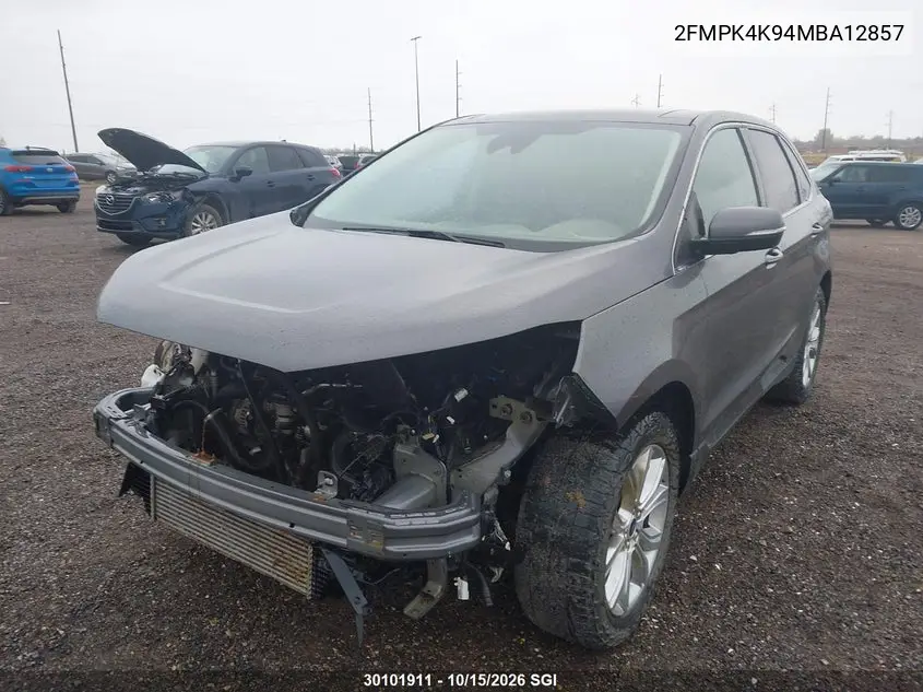 2021 FORD EDGE VIN 2FMPK4K94MBA12857 — фото 2